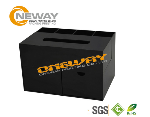 Black Acrylic Cosmetic Counter Display Laser Cutting OEM & ODM