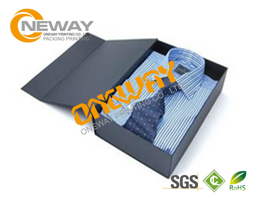 Wholesale Flat Pack Printed Fancy Folding Paper Men Dress Shirt Boxes with lids