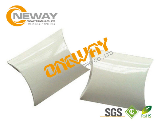 Gift Promotional Custom Printed Packaging Boxes White Kraft Paper Pillow Boxes