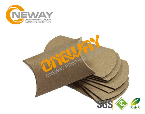 Gift Promotional Custom Printed Packaging Boxes White Kraft Paper Pillow Boxes