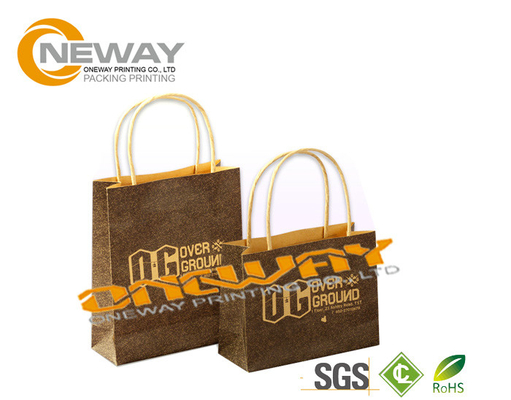 2 Side 4C Gift Kraft Paper Packaging Bags Fashion With Handles