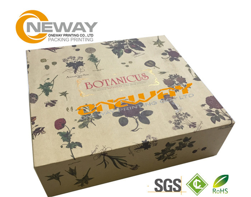 Silk Screen Printing Gift Packaging Box ,  Brown Kraft Magnetic Gift Boxes