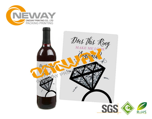 Wine Bottle Label of Custom Adhesive Private Waterproof , Printing Neck Sticker For Wine