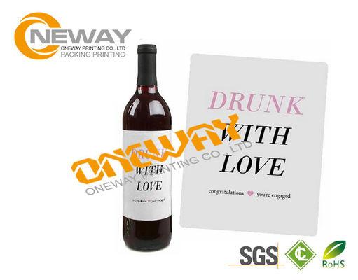 Wine Bottle Label of Custom Adhesive Private Waterproof , Printing Neck Sticker For Wine