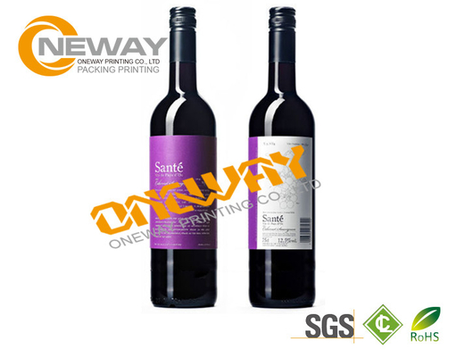Wine Bottle Label of Custom Adhesive Private Waterproof , Printing Neck Sticker For Wine