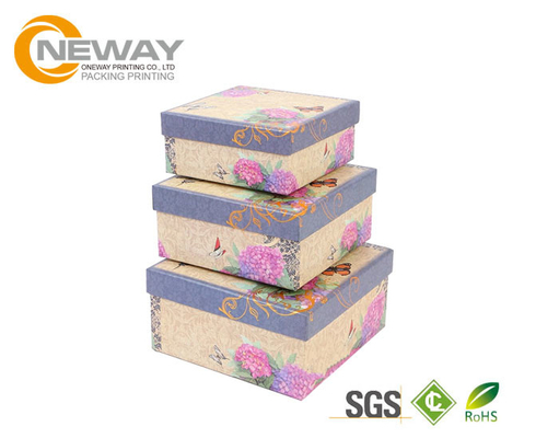 LOGO Printed Custom Gift Boxes With Lids  / Food Grade Paper Packaging Box