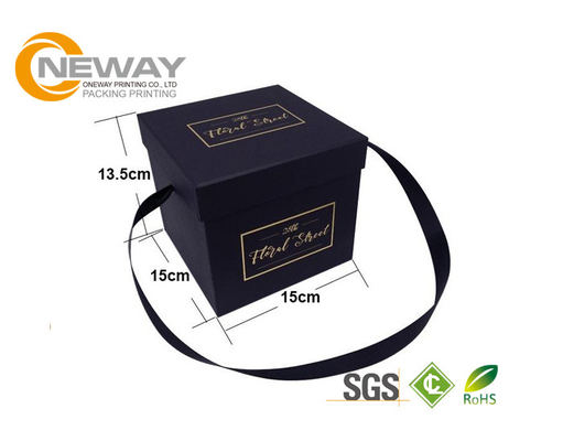 Flower Paper Box , Luxury Custom Square Gift Flower Paper boxes with Square Lids