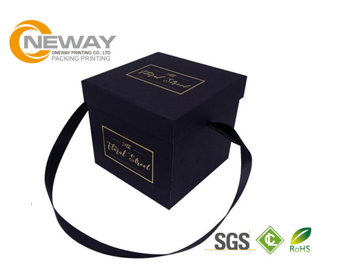 Flower Paper Box , Luxury Custom Square Gift Flower Paper boxes with Square Lids