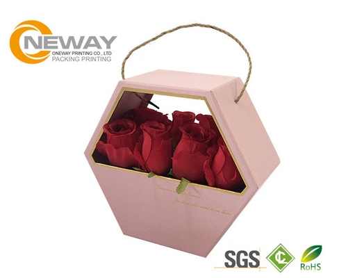 Texture Paper Lovely Rose Flower Packaging Box for Valentine'S Day Present