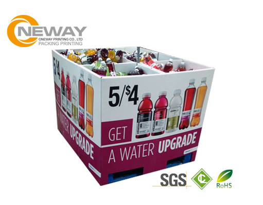 Promotion Broom Custom Cardboard Counter Displays Pantone And CMYK Color