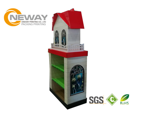 Black Acrylic Cardboard Pop Up Display Stands Cosmetic Counter Display Laser Cutting