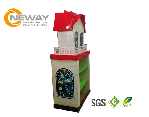 Black Acrylic Cardboard Pop Up Display Stands Cosmetic Counter Display Laser Cutting