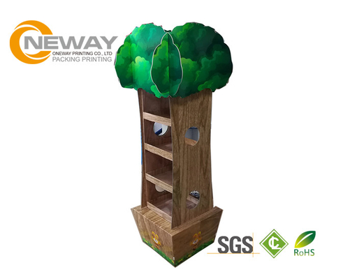 Customized Cardboard Pop Up Display Stands Retail Display Racks For Food
