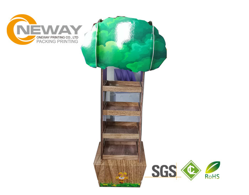 Customized Cardboard Pop Up Display Stands Retail Display Racks For Food