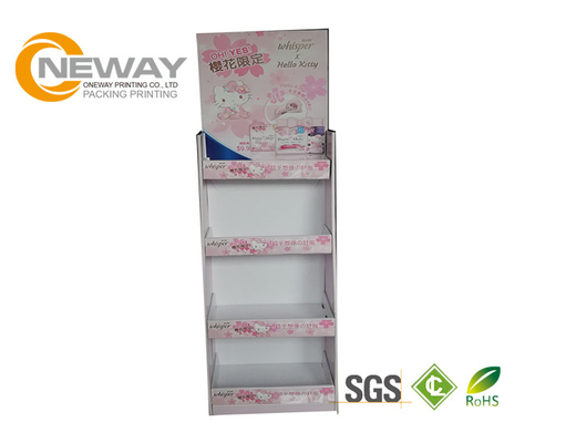 Custom Retail Floor Corrugated Cardboard Pop Up Display Stands Wine Stand Offset Printing