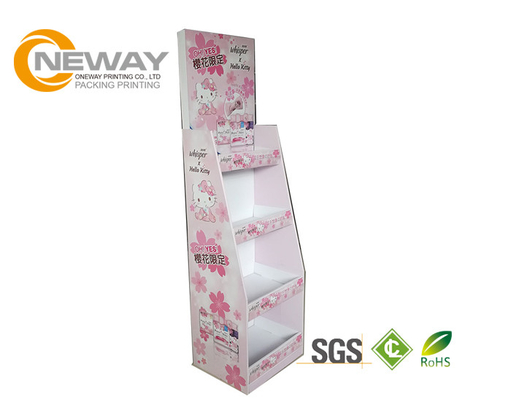 Custom Retail Floor Corrugated Cardboard Pop Up Display Stands Wine Stand Offset Printing