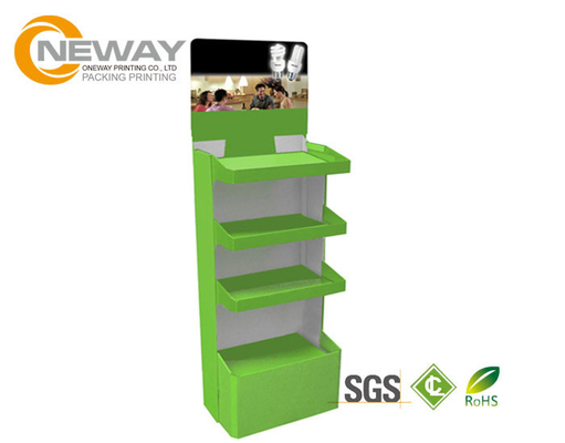 4 Tier Floor Cardboard Pop Up Display Stands / Retail Display Racks