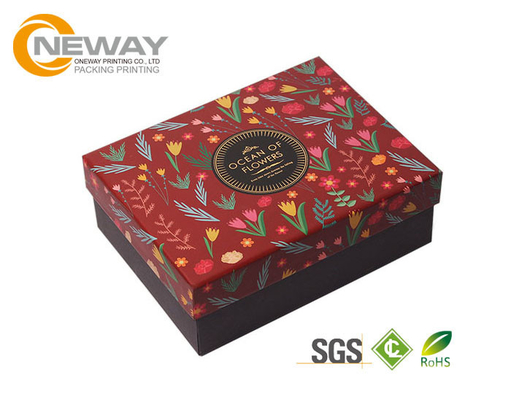 Colorful 210gsm 250gram Ivory Board Gift Flower Paper Box With Clear Lids