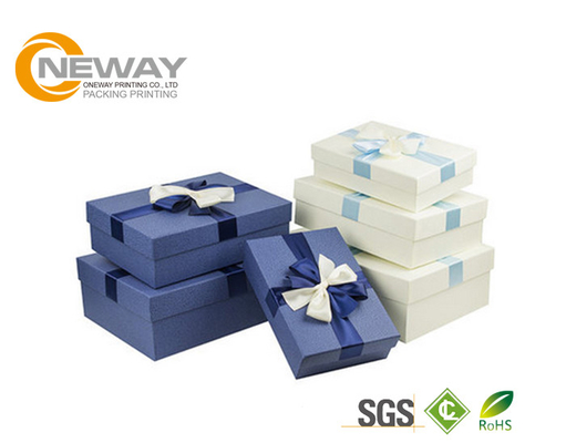 Square Rigid Cardboard Delivery Flower Gift Box With Beautiful Ribbon For Wedding