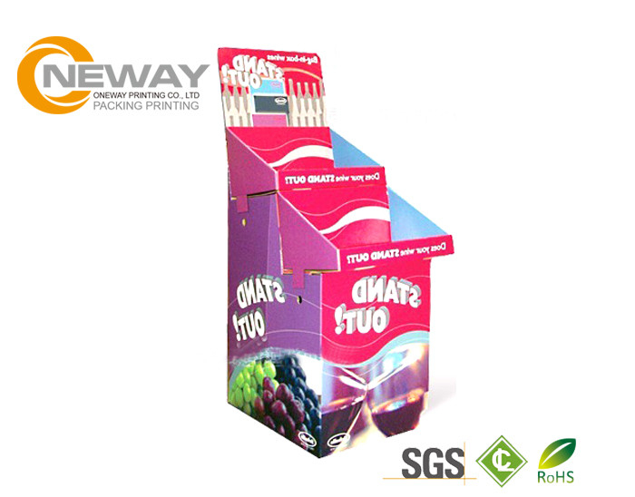 Multi - tiered Cardboard Display Stands , Supermarket Promotion Fruit Display Unit Customized
