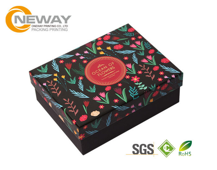 Colorful 210gsm 250gram Ivory Board Gift Flower Paper Box With Clear Lids